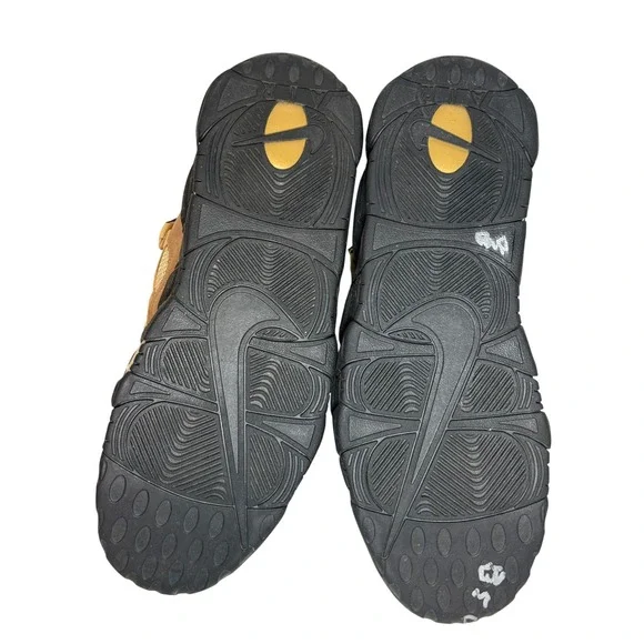 Nike Air Money Gold Metallic Basketball Sneakers Shoes Mens Size 11.5 AJ2390 700 - Picture 3 of 7